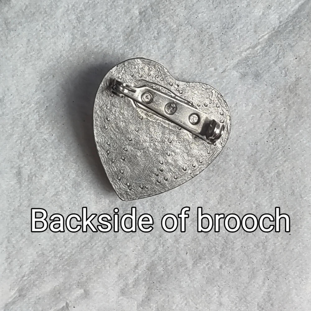 Pewter Heart with Pink Awareness Ribbon